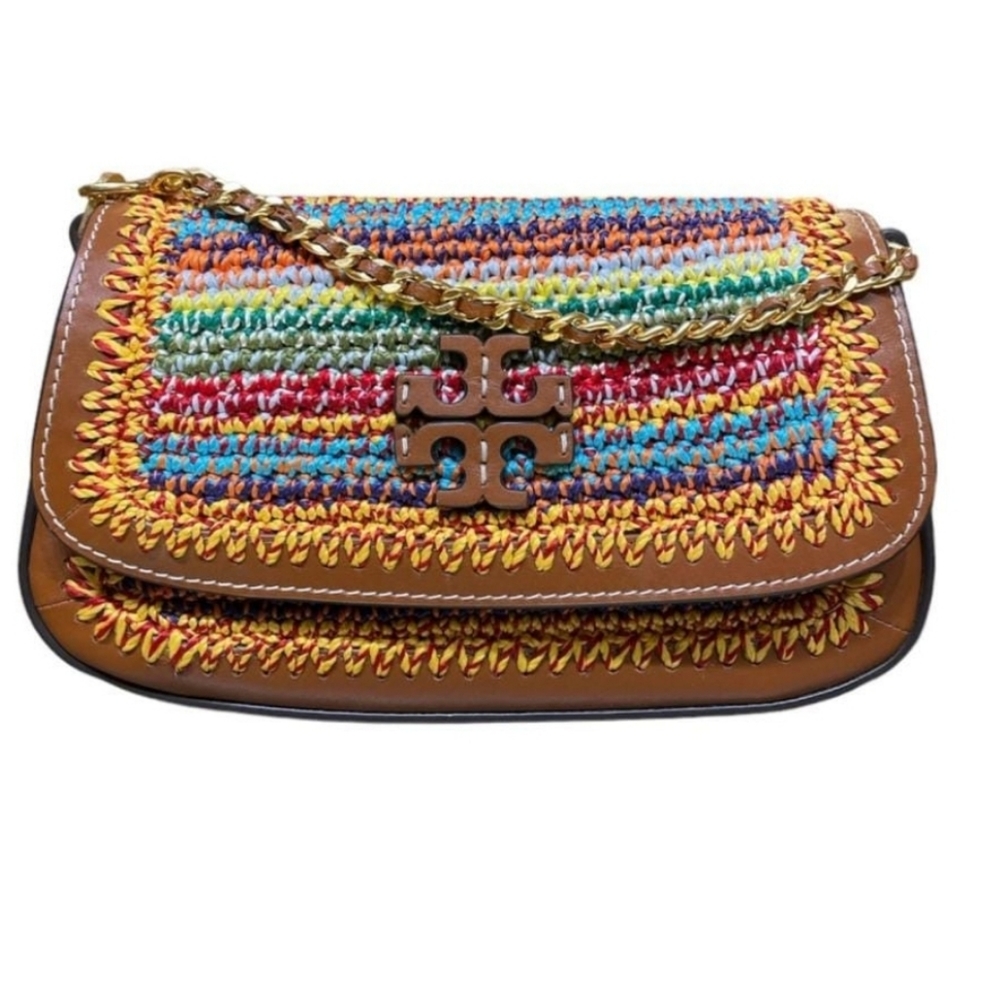 NWT Tory Burch Britten Crochet Convertible Crossbody Shoulder Bag